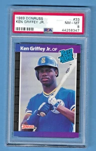 1989 Donruss Ken Griffey Jr. Mariners #33 Rookie PSA 8 #44258347 HOF 2016 - Picture 1 of 2