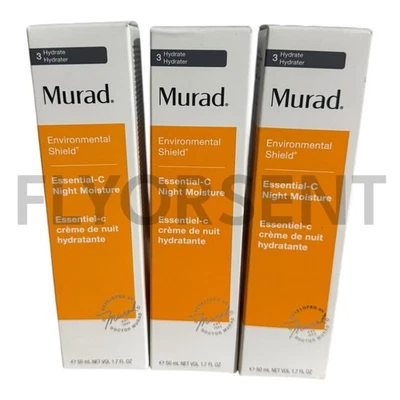 X3 Murad Environmental Shield Essential-C Hidratación Nocturna 1.7oz/50ml NUEVO EN CAJA CADUCADO Foto 1 de 2