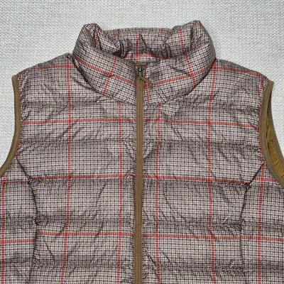 Eddie Bauer Women 650 Puffer Vest Plaid XXL Goose Down Full Zip Houndstooth NWT - Image 1 of 4