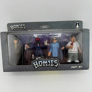 NEW IN BOX Homies Set #1 2004 1/24 Scale Chuco, Mr. Frosty,  Mr. Clean & Mad B - Picture 1 of 8