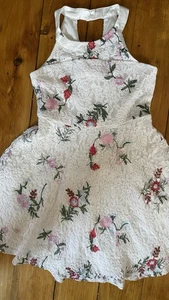 Girls 7 White Cotton Nylon Lace Embroidered Summer Dress - Blush by Us Angels - Picture 1 of 6