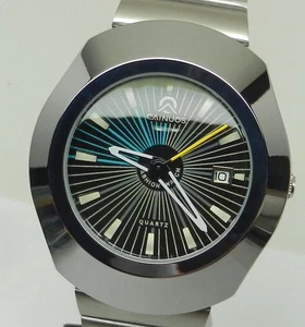 Reloj clásico moderno con fecha esfera retro caja ovalada estrella cuarzo diámetro para hombre - Imagen 1 de 12