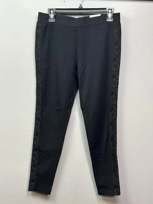 Leggings Style & Co para mujer pequeños medianos de encaje panel lateral tiro medio pantalones Foto 1 de 4