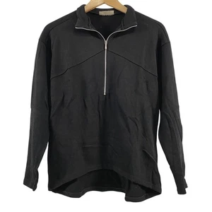 Terry Precision Womens Washable Wool 1/4 Zip Sweater sz M Black Cycling Outdoor - Picture 1 of 13