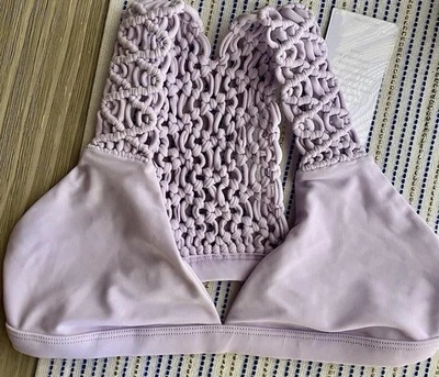 Новый без ценников Mikoh Taro фиолетовый крючком назад бикини верх, маленький, $110 - Изображение 1 из 4