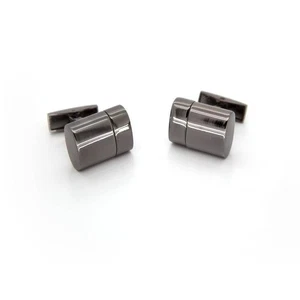 Working USB Cufflinks 32Gb Oval Flash Drive in Gunmetal - Picture 1 of 5