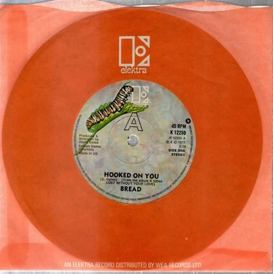 Bread Hooked On You 7" vinyl UK Elektra 1977 black vinyl 7" in company sleeve b - Image 1 of 2