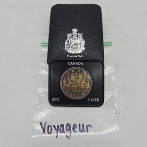 1972 Canadian $1 Voyageur Specimen Silver Canada Dollar *TONED* Coin in Case - Picture 1 of 13