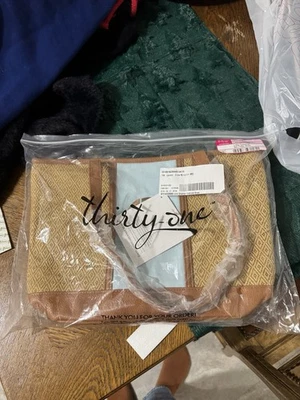 Bolso de paja Thirty One Little Dreamer Diamond nuevo con etiquetas Foto 1 de 3