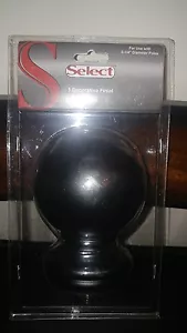 Select Decorative Finial Black 2-1/4 Pole - Picture 1 of 5