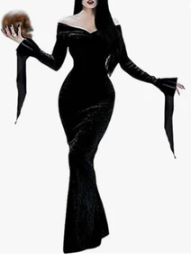 LVCBL Halloween Costumes for Women Velvet Dress Off Shoulder Long Sleeve XL - Picture 1 of 1