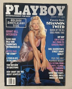 PLAYBOY MAGAZINE JANUARY 1998, USED, 214 PAGES, SHANNON TWEED