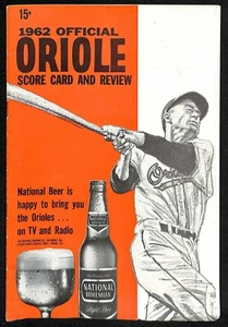 1962 Yankees @ Baltimore Orioles Program 8/24 Game 1 Mantle 1 Hit Ex 78341b4 - Picture 1 of 2