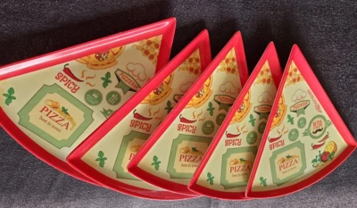 Partyteller in Pizzascheibenform Melamin 5er Set Viva Home - Bild 1 von 4
