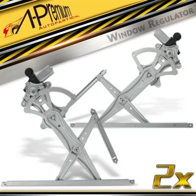 2x Front Window Regulators w/ Anti-Pinch for Lexus ES300 RX330 RX350 RX400h Base - Image 1 of 4