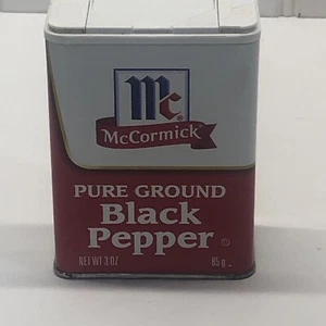 McCormick rein gemahlener schwarzer Pfeffer Dose mit Kunststoffdeckel 3 Unzen leer - Bild 1 von 6