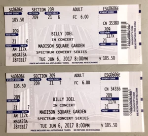 BILLY JOEL - 6/6/2017 - Madison Square Garden - Manhattan, NY - Picture 1 of 2