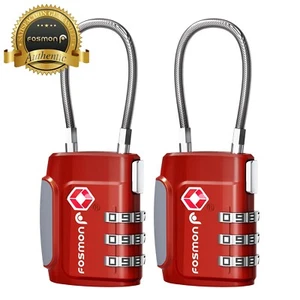 TSA Approved 3 Digit Combination Travel Luggage Suitcase Bag Lock Padlock Reset - Picture 1 of 8