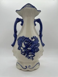 Rare Blakeney Victoria Ironstone Staffordshire Decorative Vase Double Handle - Picture 1 of 19