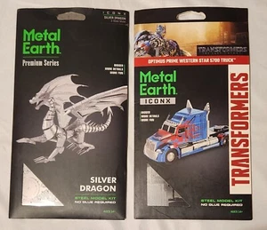 Lote de 2 Kits Modelo Metal Tierra Acero - Silver Dragon y Optimus Prime - Ver Desc - Imagen 1 de 7
