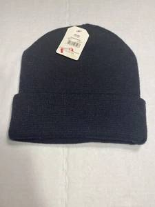 Faded Glory Jungen schwarz solide Beanie Bündchen Wintermütze Einheitsgröße - Bild 1 von 3