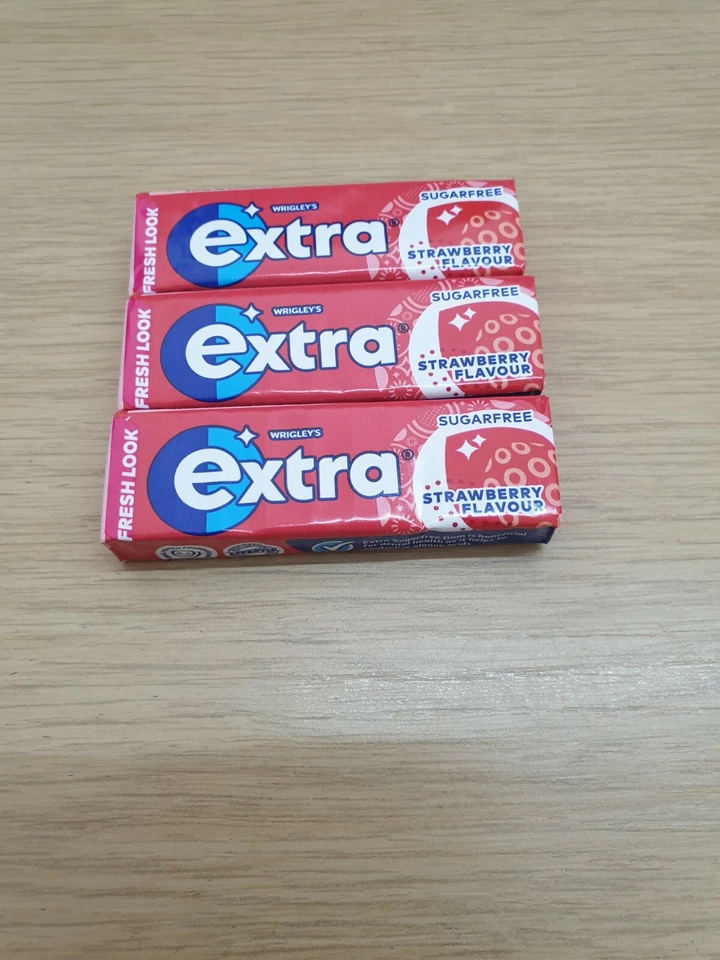 Wrigleys Extra Strawberry Sugar Free Chewing Gum X3 PACKS FREE POST JUST £5.29 - Image 1 of 1