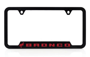 Ford Bronco UV Printed Plastic License Plate Frame - Red - Foto 1 di 3