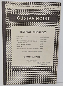 Let All Mortal Flesh Keep Silence By Gustav Holst Sheet Music Chorus And Band - Picture 1 of 7