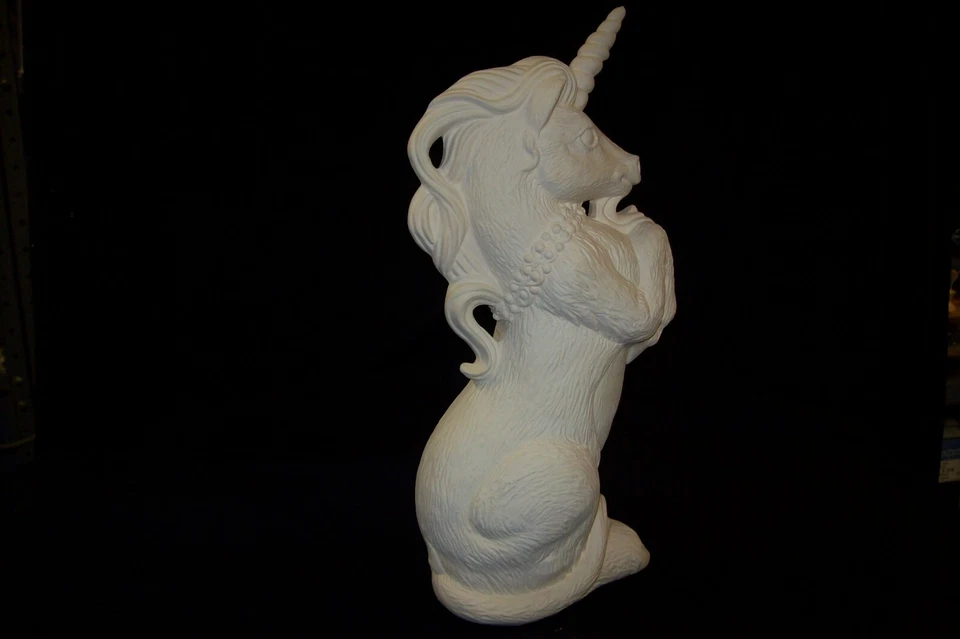 Unicorn Rearing 10" Ceramic Bisque, Ready to Paint - Image 1 of 1