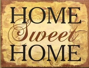 New Adeco Decorative Wood Wall Hanging Sign Plaque Home Sweet Home - Picture 1 of 1