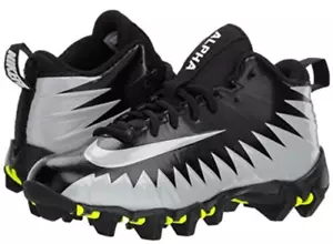 Botines de fútbol americano Nike Alpha Menace Shark para hombre 11,5 negros plateados 87812-001 zapatos - Imagen 1 de 9