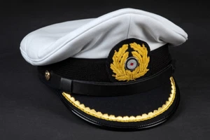 Schirmmütze Kapitänleutnant der Kriegsmarine - Knautschmütze - weiß - Bild 1 von 5