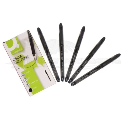 240 x BLACK GEL PENS Ink Pen for Business/School Home/Office CHEAP Ballpoint - Image 1 of 4