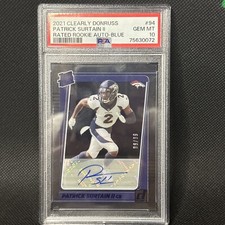 2021 Panini Donruss Clearly Rated Rookie Patrick Surtain II Auto /99