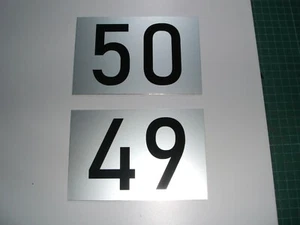 hausnummer Zahl Nummer Schild silber eloxiert mit Wunschzahl - Bild 1 von 3