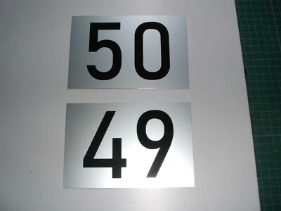 House Number Sign Anodised Silver With Wish Number - Image 1 of 3