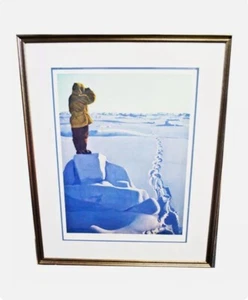 Trail of the Great White Bear" by Fred Machetanz Framed 33" H x 27" Framed Print - Picture 1 of 5