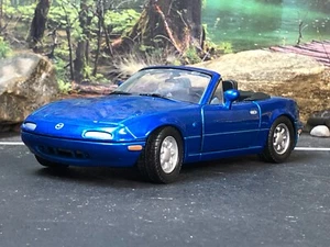 Imperfect 1:24 Motormax Diecast Car BLUE MAZDA MX-5 MIATA CONVERTIBLE No Box - Picture 1 of 22