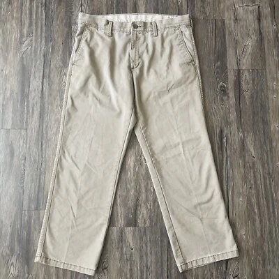 Life Khaki Casual Pants By Haggar Flat Front Straight Leg Men Size 34X29 EUC - Изображение 1 из 4