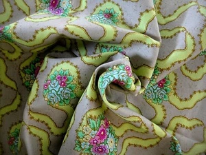 KAFFE FASSETT COTTON - LILLE COLLECTION LC04 - GREEN - 2 YARDS RETIRED OOP VHTF - Picture 1 of 3