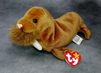 TY Beanie Baby 1999 PAUL the Walrus 7" Mint with Mint Tags 1 Owner Smoke Free - Image 1 of 4