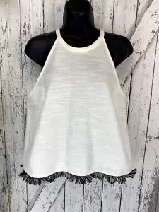 Zara Trafaluc Tank Top With Fringe Sz S Brand New - Picture 1 of 7