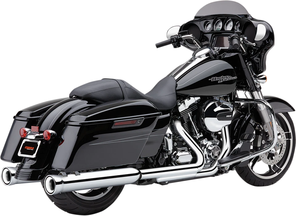 Silenciador Cobra 3" Neighbor-Hater Series cromado deslizante para Harley 6107 - Imagem 1 de 1