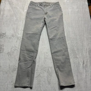 American Eagle Slim Straight Jeans Men's 32x33 Light Gray Denim Stretch - Picture 1 of 8