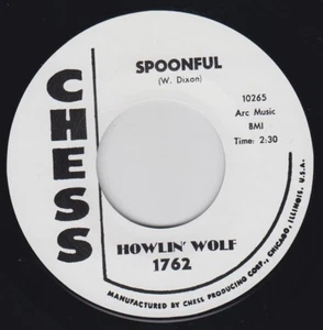 HOWLIN' WOLF Spoonful CHESS 7" 45 Re. 1st Version 1960 Hot Brutal R&B Power HEAR - Picture 1 of 4