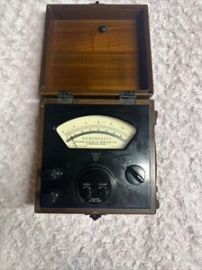 INDICADOR KILOGAUSSES TIPO 501 RAWSON VINTAGE EN CAJA DE MADERA Antiguo - Imagen 1 de 8