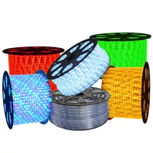 50/100/150/300ft LED Rope Light In/Outdoor Cuttable Flexible Lights Strip - Picture 1 of 21