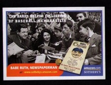 1999 Sotheby's Barry Halper Collection Card #14 Babe Ruth Newspaperman FREE SHIP