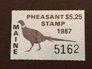 ICOLLECTZONE  US Maine 1987 Pheasant Stamp VF NH - Picture 1 of 1
