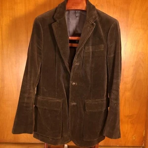 Vintage Polo Ralph Lauren Corduroy Sport Coat M 3/2 Belted Back Working Cuffs - Picture 1 of 8
